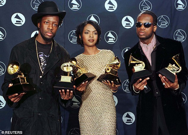 Consisting of (LR)Wyclef Jean, Lauryn Hill and Pras Michel Fugees rose to stardom in the 1990s, but released only two albums before their breakup in 1997 (pictured in 1996).