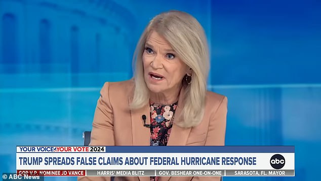 Martha Raddatz grilled JD Vance on ABC's 'This Week' on Sunday, claiming he was 'limited to a handful of apartment complexes' and that it had been fixed, leaving the vice presidential candidate furious and also angering Romero .