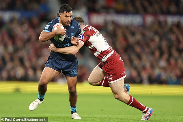 A ban would keep Hiku (pictured carrying the ball in the Super League grand final) out of international duty for New Zealand in the upcoming Pacific Championship.