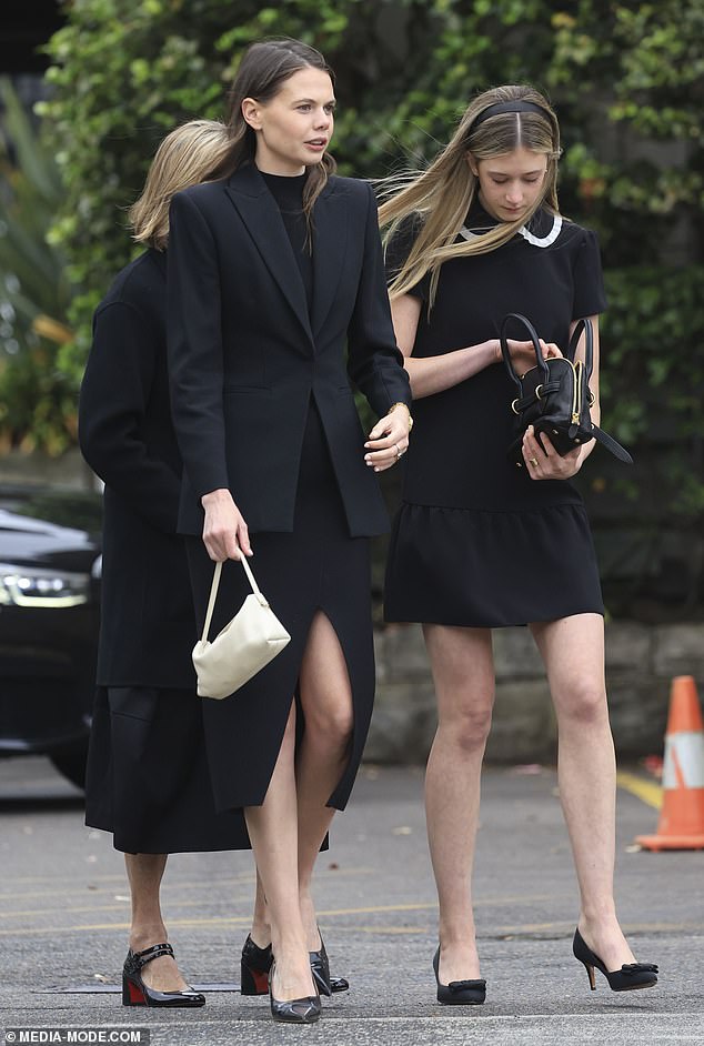 Sunday Rose was seen arriving with her cousin Lucia Hawley, the daughter of Nicole's sister Antonia.