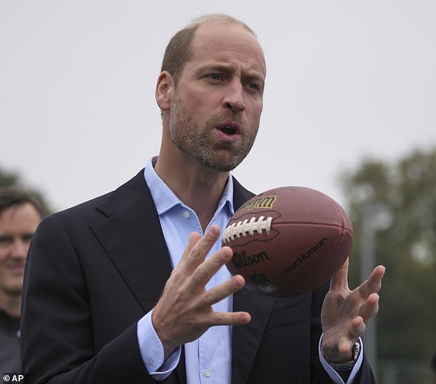 The prince seemed lively and engaged as he took part in the sporting activities.