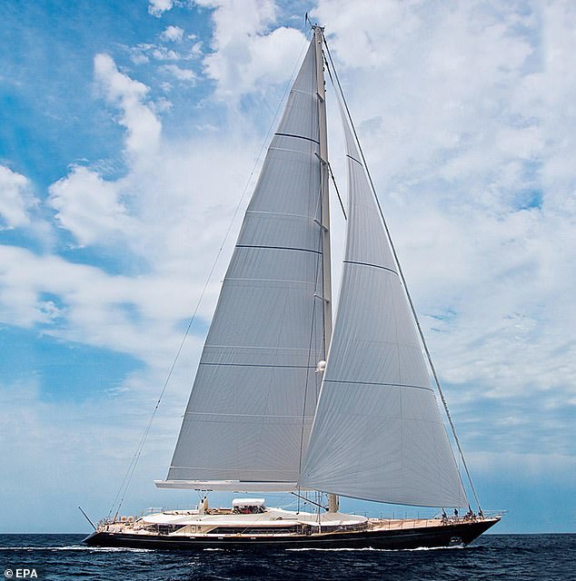 The British-flagged Bayesian superyacht (pictured) was owned by tech tycoon Mike Lynch.