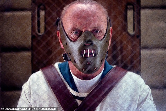 Trump says that using fictional serial killer Hannibal Lecter (pictured) as an example, he can better illustrate the 'sick puppies' who illegally cross the southern border and commit crimes in the United States.