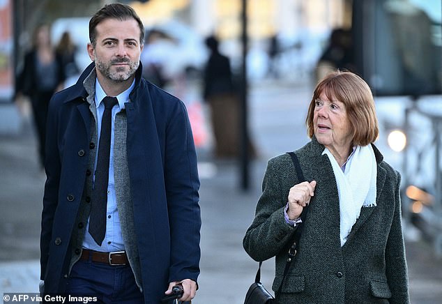 Gisele Pelicot arrives with her lawyer Antoine Camus at the Avignon court