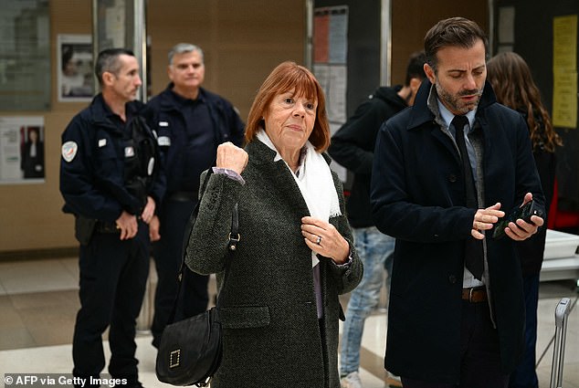 Gisele Pelicot arrives with her lawyer Antoine Camus (right) at the Avignon court