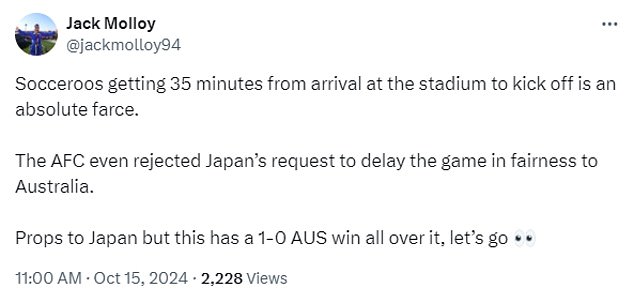 1729008398 253 Socceroos fans hit out at farcical pre match scenes as a