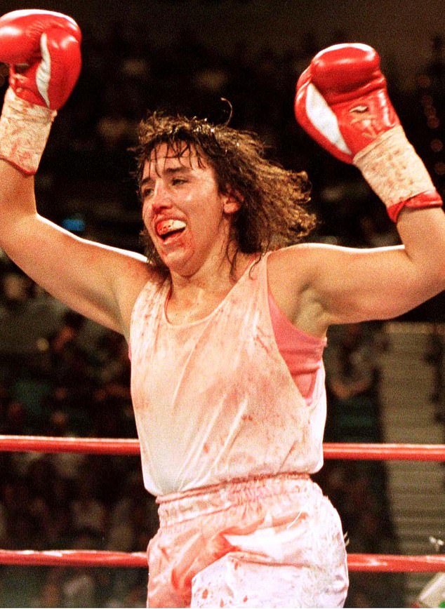 Christy Martin pictured during her WBC Women's Lightweight Championship victory