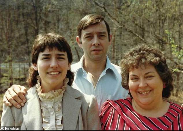 Christy with her father, who worked as a coal miner in West Virginia, and her mother.