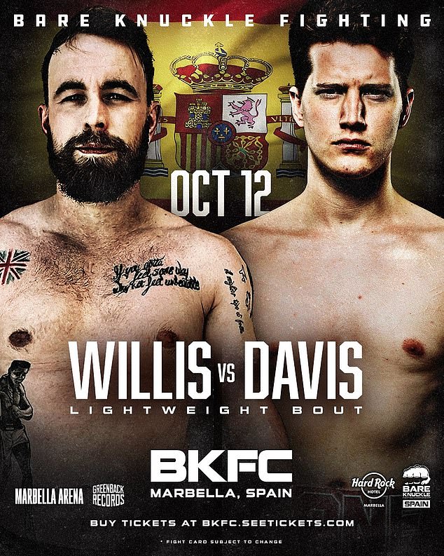 MMA journalists Oscar Willis (left) and Ben Davis (right) appear on the Bare Knuckle card.