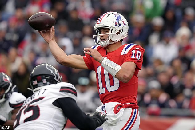 Quarterback Drake Maye had a promising first start last weekend against the Houston Texans.