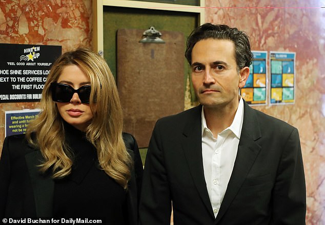 The Cash App founder was at Khazar's apartment before he left with his brother in the early hours of April 4, 2023 (pictured: Khazar with her husband).