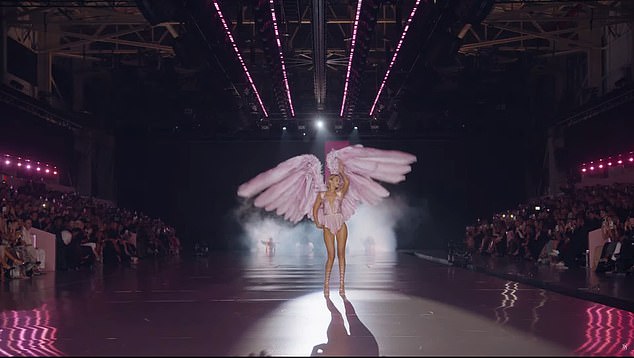 Gigi Hadid opened the legendary show, which first aired in 1995, wearing pastel pink wings and a bright pink bodysuit.