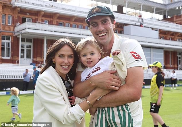 The Australian captain (pictured with Becky and Albie during the 2023 Ashes series) says losing his mother in 2023 has changed his outlook on life.