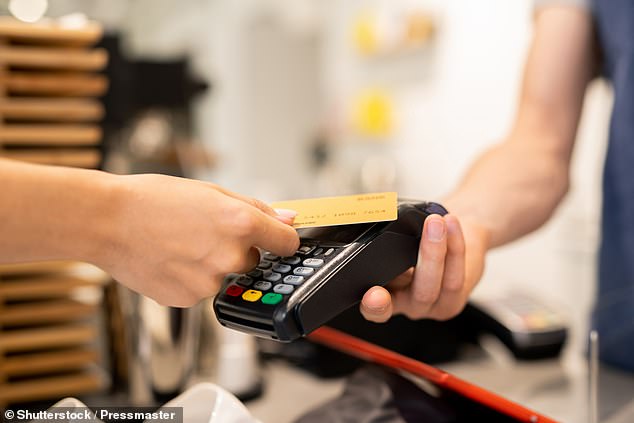 Using contactless payments with Visa and Mastercard can cost 0.5 to 1 percent each time for debit cards and 1 to 1.5 percent for credit cards (file image)