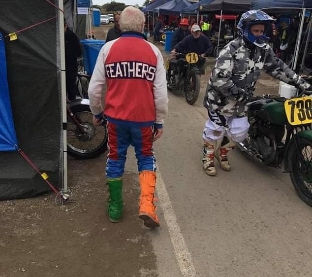 Organizers of the iconic Finke Desert Race, which Boston (pictured) first competed in 1976, also paid tribute to 'Feathers' on social media.