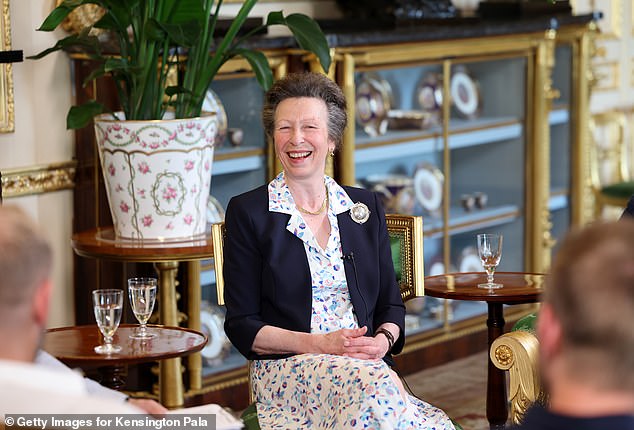 James said he was impressed by the Princess Royal's sporting knowledge. Princess Anne (pictured) is the president of the British Olympic Association and patron of Scottish rugby.