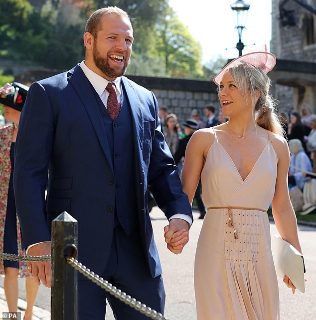 James Haskell, 39, and Chloe Madeley, 37, announced their separation in October 2023 (pictured, arriving at Windsor Castle for Meghan Markle and Prince Harry's 2018 wedding).