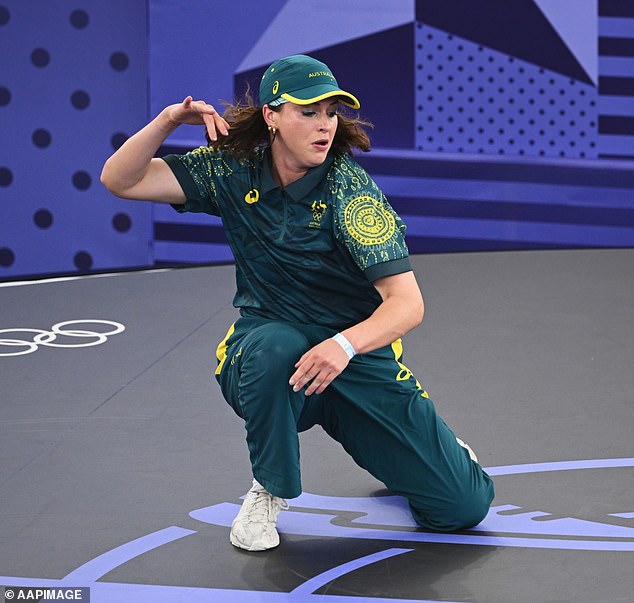 Another player is reportedly facing punishment after arriving at the event dressed as Australian Olympics breakdancer Rachael 'Raygun' Gunn (pictured).