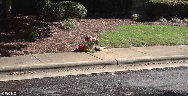 Images from the side of the road where the father of three children was shot dead