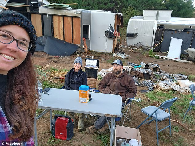 (Left to right) Camile, Nan and David have raised more than $30,000, which they will use to create a new home.