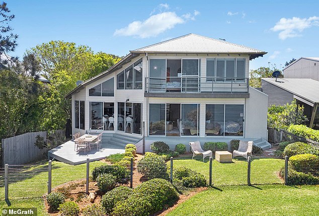 Albanese's new clifftop home (pictured) in Copacabana, on the New South Wales Central Coast, sits on a 790 square meter site and is just a short walk from the beach.