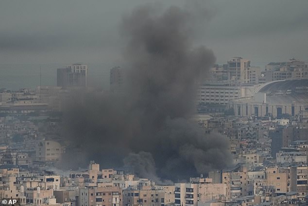 Israel launched a series of missile attacks on Lebanon's capital, Beirut, for the first time in six days; Smoke was seen rising over buildings in the city's southern suburbs.