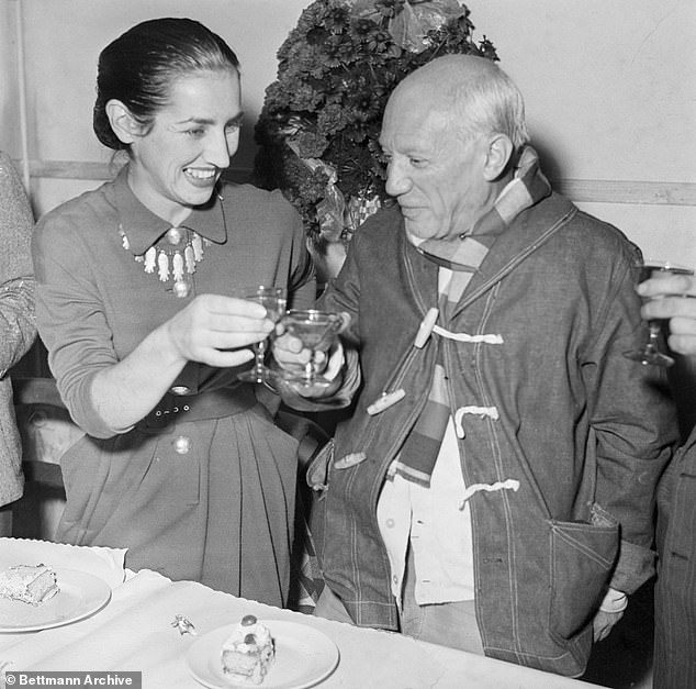 Picasso photographed with his wife Françoise in 1951. The jewelry designer also said that blaming men was 