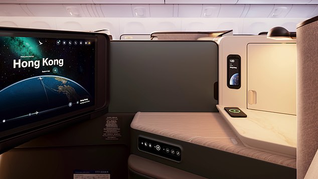 Inflight entertainment on Aria Suite comes courtesy of a 24-inch ultra-high-definition screen, the largest ever offered by the airline.