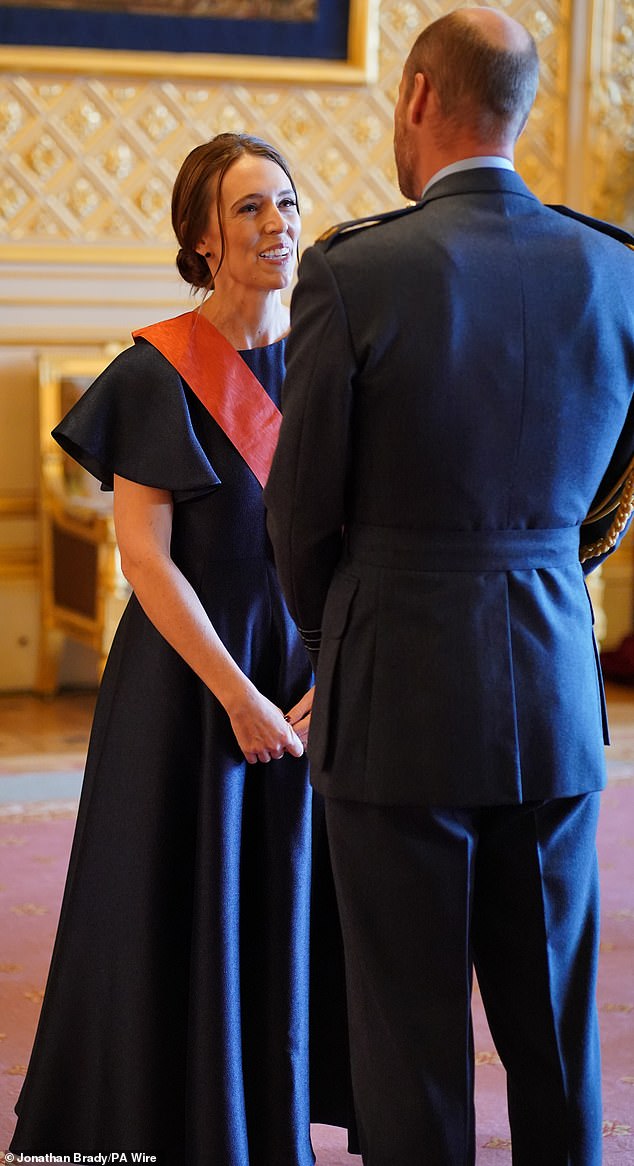 Jacinda Ardern (pictured, left) was one of 57 people recognized today at the investiture ceremony.