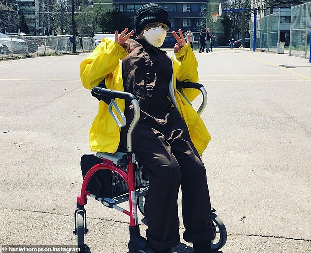 She told DailyMail.com she can only walk around the block twice a month due to her debilitating symptoms.