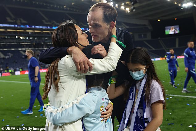 Tuchel and his ex-wife, pictured after the Champions League final in 2021, had been married for 13 years and had two children, but decided to separate.