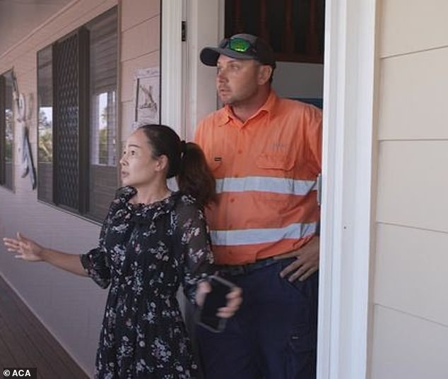 Katie (left), her husband Matt (right) and their three children overstayed their welcome.