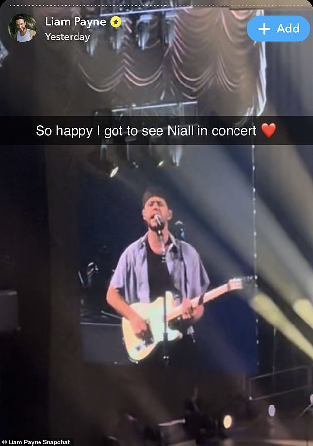 The former One Direction star also showed his support for his friend by sharing several videos and snaps of him performing on stage in front of thousands of fans.