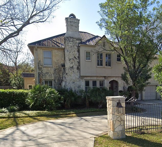 The couple lives in a family home in Olmos Park (pictured), worth an estimated $1.5 million, with their four children.