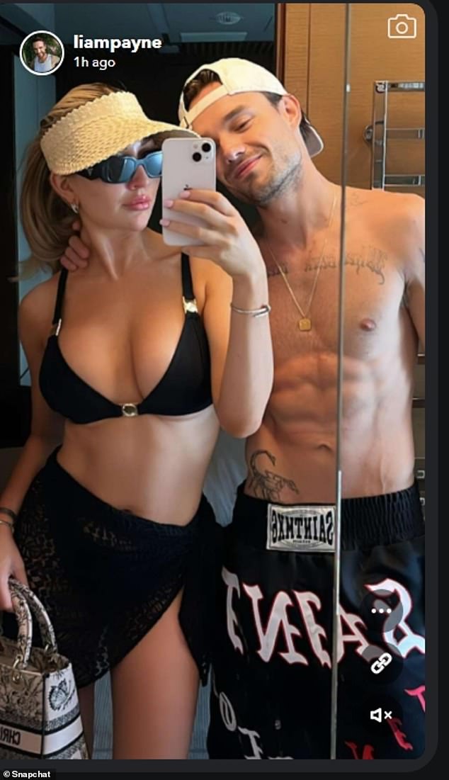 The former One Direction star fell from the third floor of the Casa Sur Palmero hotel in Buenos Aires, Argentina, on Wednesday (pictured with Kate in her latest social media post)