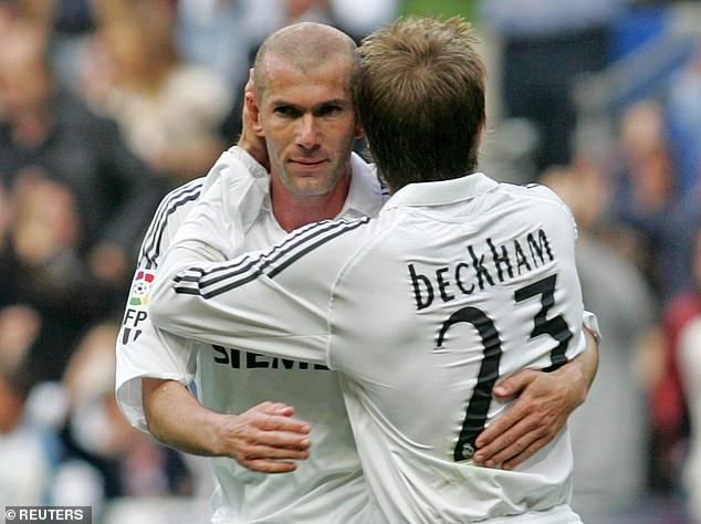 Beckham chose Zinedine Zidane in midfield and revealed how hard the Frenchman trained