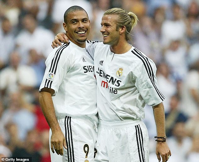 Another Real Madrid icon, Brazilian Ronaldo, was chosen to lead the line for Beckham