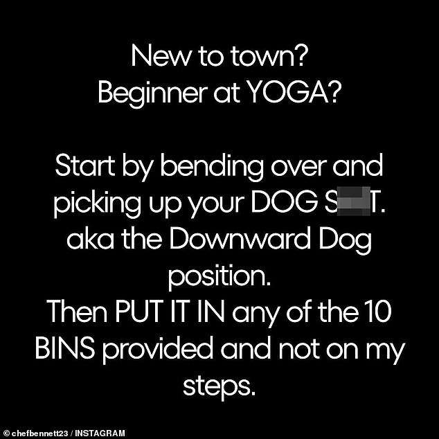 Taking to Instagram on Thursday, the celebrity chef took aim at careless pet owners, specifically people who take their dogs to the beach to do yoga.