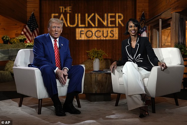 Trump during his town hall on women's issues with Fox News host Harris Faulkner