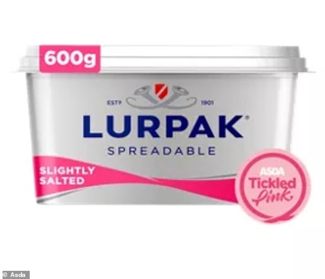 Luxury butter brand Lurpark has also gotten involved, with a bright pink ribbon swirling over the tub.