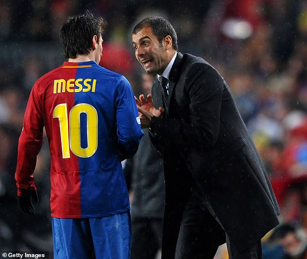 The Spaniard was criticized for his use of the false nine role with Lionel Messi (left)