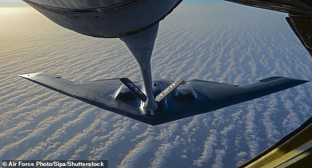 B-2 bombers (pictured) attacked five underground weapons storage sites. stock photo