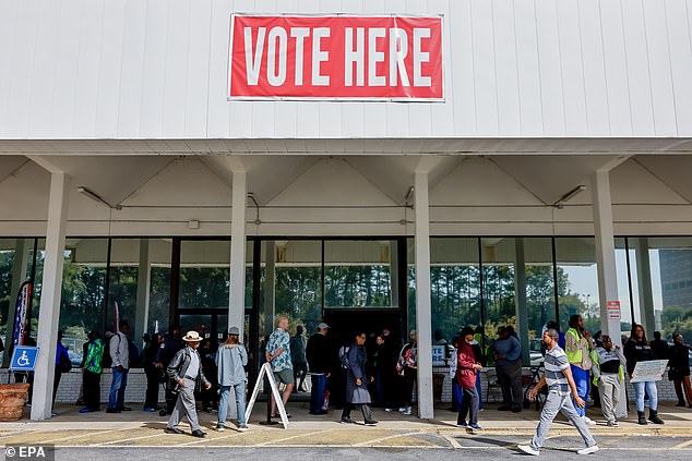 More than 300,000 voters cast ballots on first day of early voting in Georgia beginning Tuesday