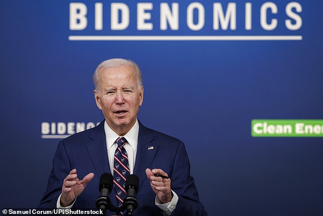 President Biden speaking about 'Bidenomy' at the White House in October 2023