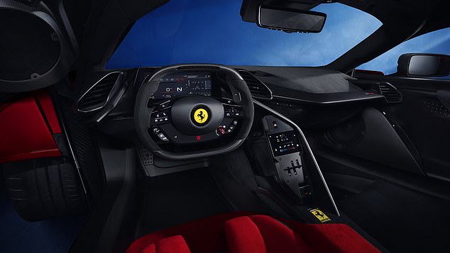 Driver-focused: Ferrari describes the seats as 1+, with the single passenger seat retracted