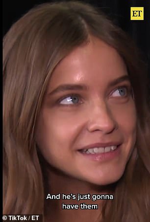 Barbara Palvin seemed taken aback by a question she was asked backstage.