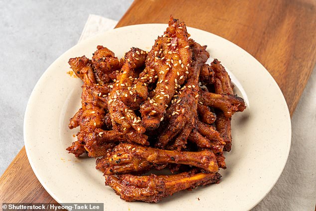 A customer was shocked when his jar of kimchi turned out to be pickled chicken feet (file photo)