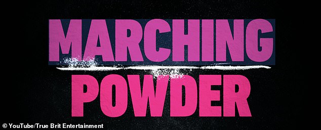 He says: 'I'm here to present my new film to you. It's a lovely little romantic comedy called Marching Powder.