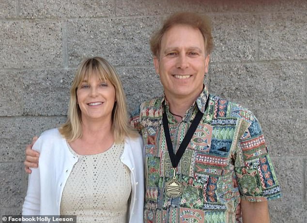 Kirk Thomas Olsen, 61, pictured with his niece Holly Leeson, was found dead in Yosemite on Saturday, nearly three weeks after setting out on the Ostrander Lake Trail.