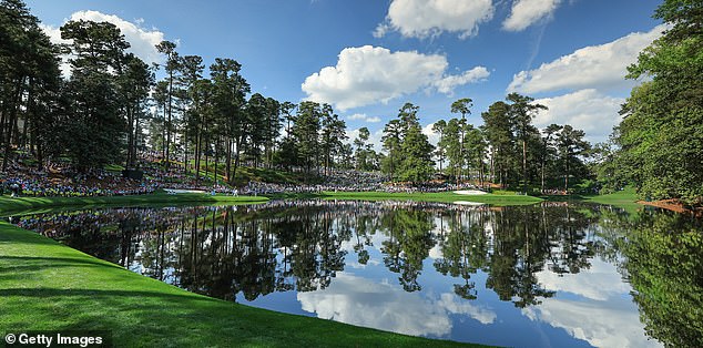 The Augusta grounds are often a picture of peace and tranquility (pictured April 2023)